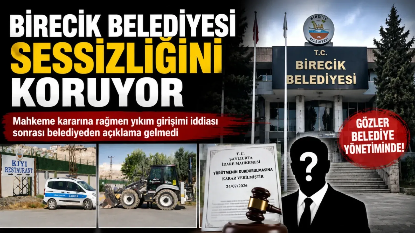 Birecik Belediyesi Sessizliğini Koruyor