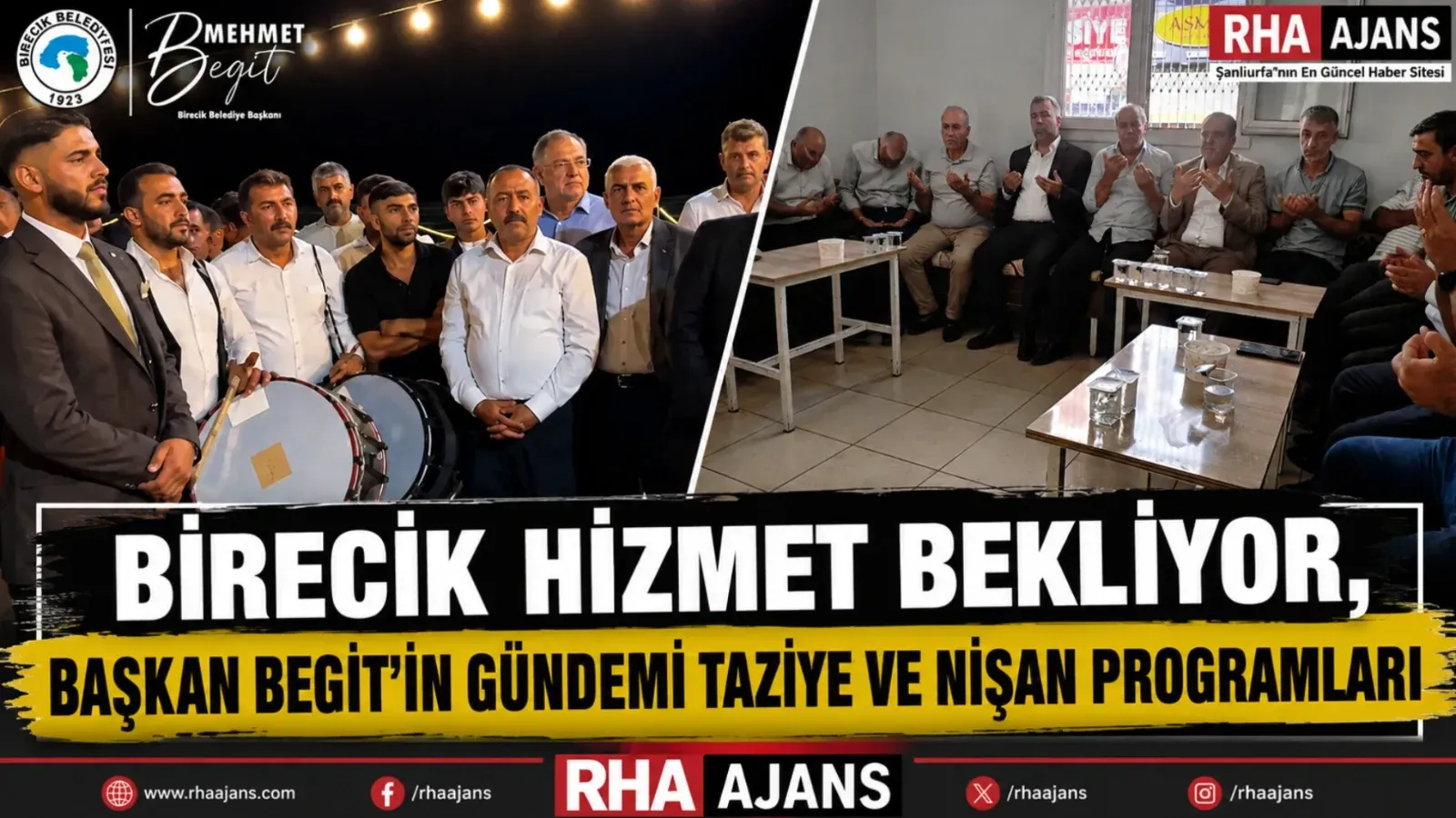 Birecik Hizmet Bekliyor, Başkan Begit’in Gündemi Taziye ve Nişan Programları