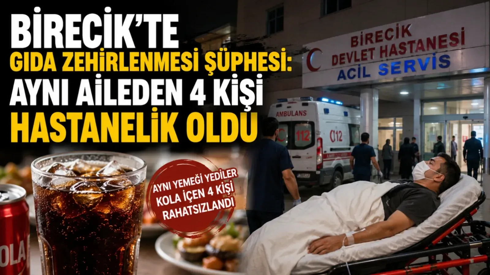 Birecik’te Gıda Zehirlenmesi Şüphesi: Aynı Aileden 4 Kişi Hastaneye Kaldırıldı