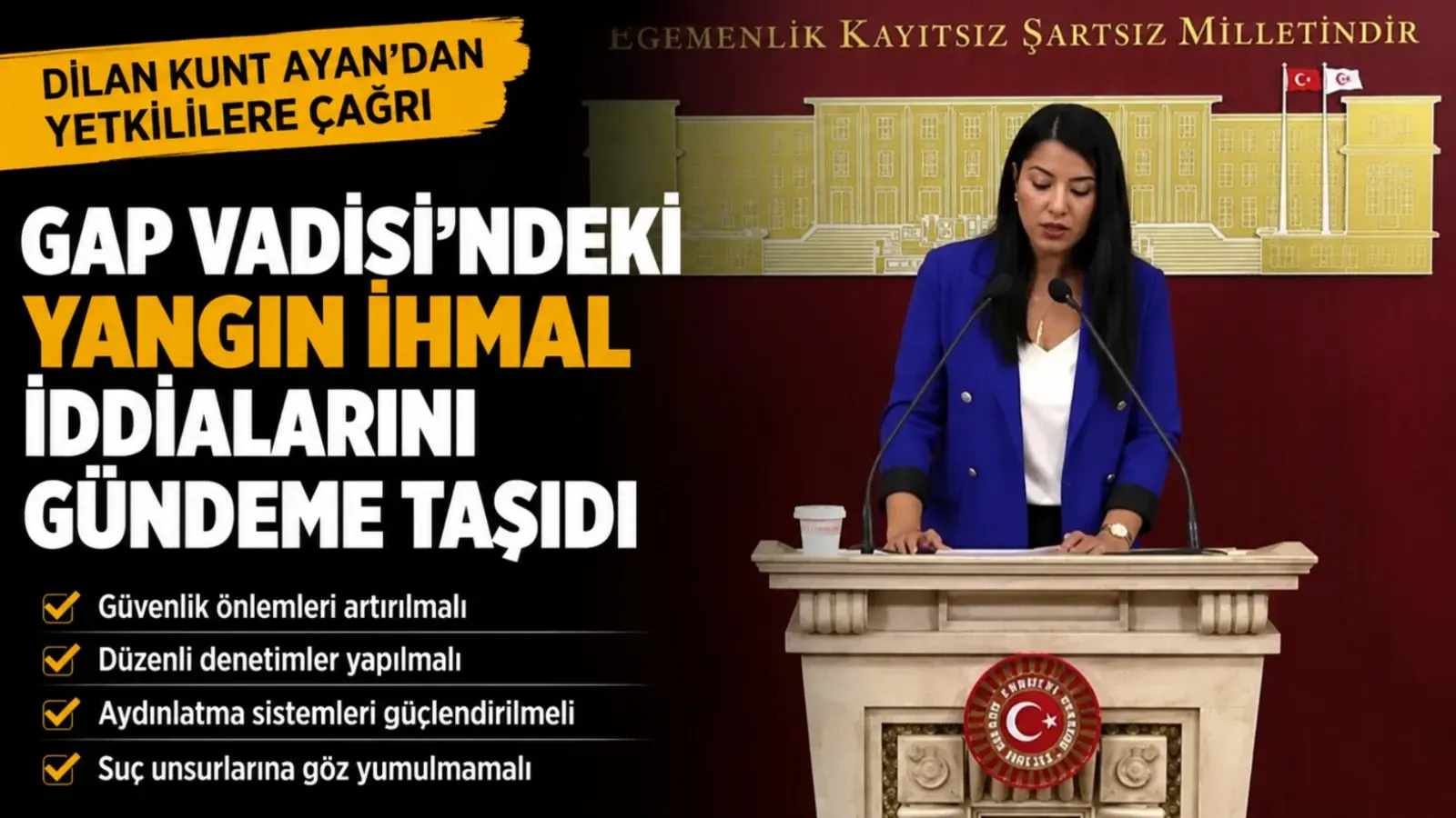Dilan Kunt Ayan: “GAP Vadisi’ndeki Yangın İhmal İddialarını Gündeme Taşıdı”