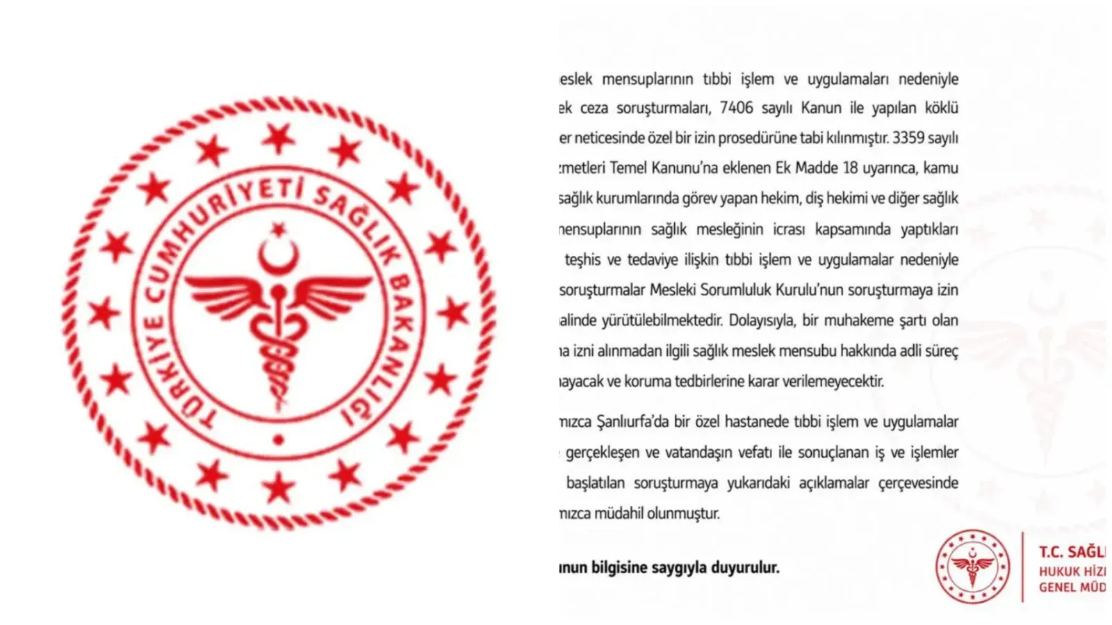 Sağlık Bakanlığı’ndan Özel Lotus Hastanesi Açıklaması: Soruşturmaya Müdahil Olundu