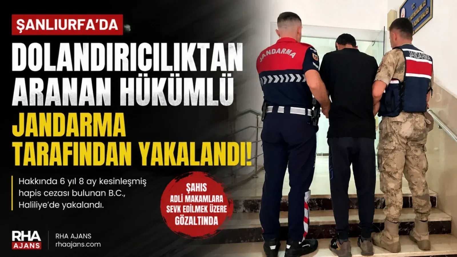 Şanlıurfa’da Dolandırıcılıktan Aranan Hükümlü Jandarma Tarafından Yakalandı