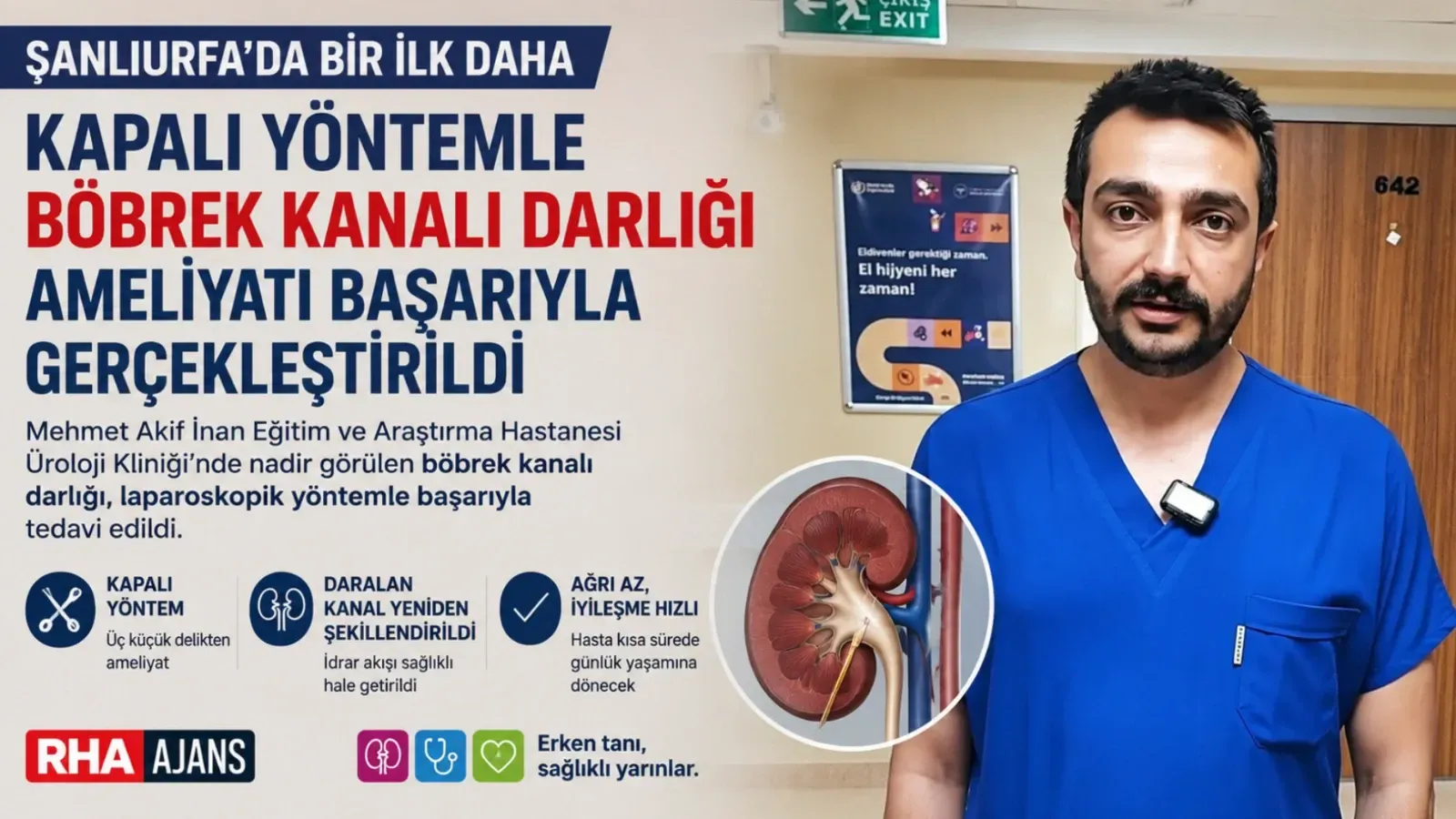 Şanlıurfa’da Kapalı Yöntemle Böbrek Kanalı Darlığı Ameliyatında Başarı: Hasta Sağlığına Kavuştu