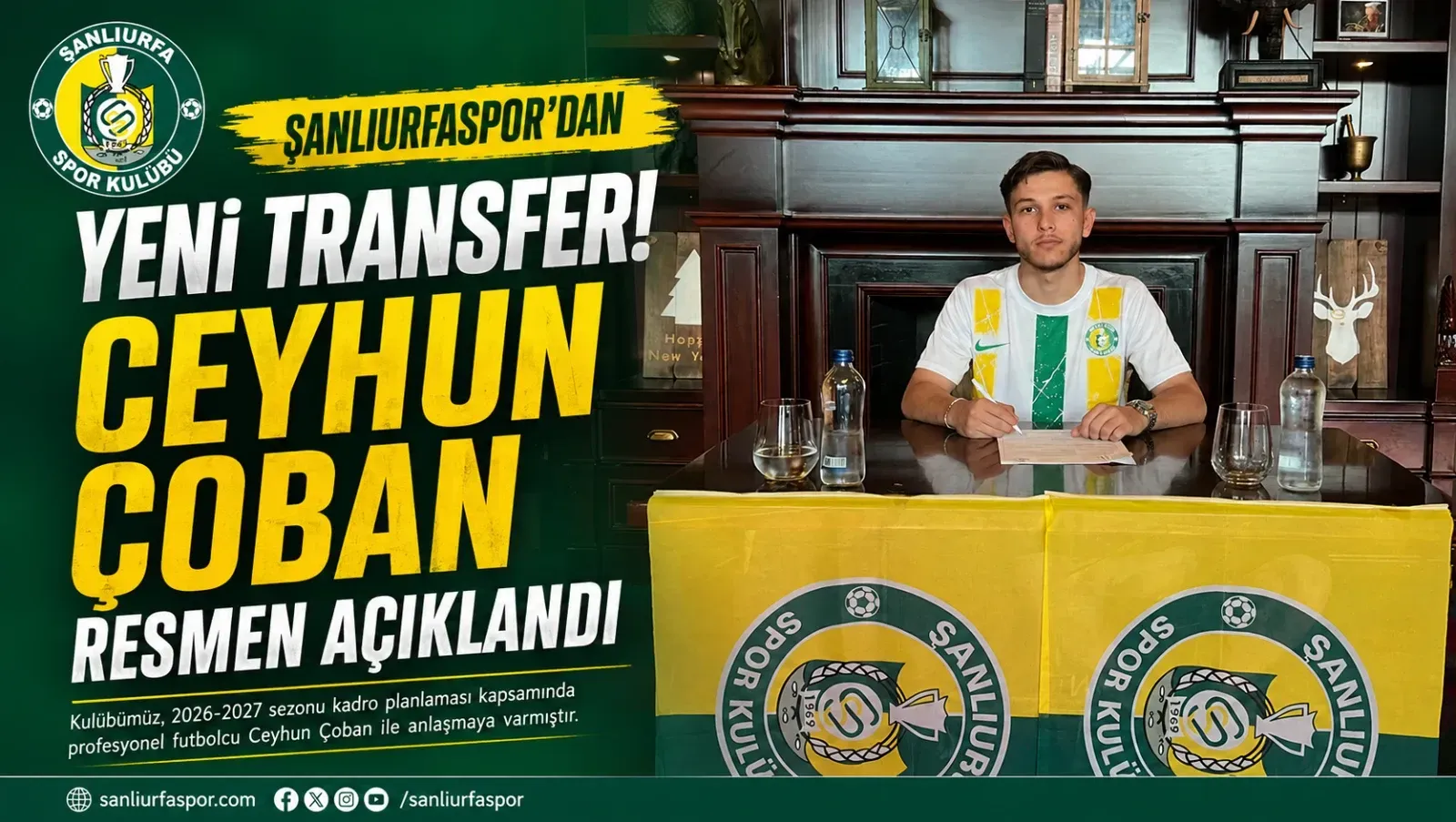 Şanlıurfaspor’dan Yeni Transfer! Ceyhun Çoban Resmen Açıklandı