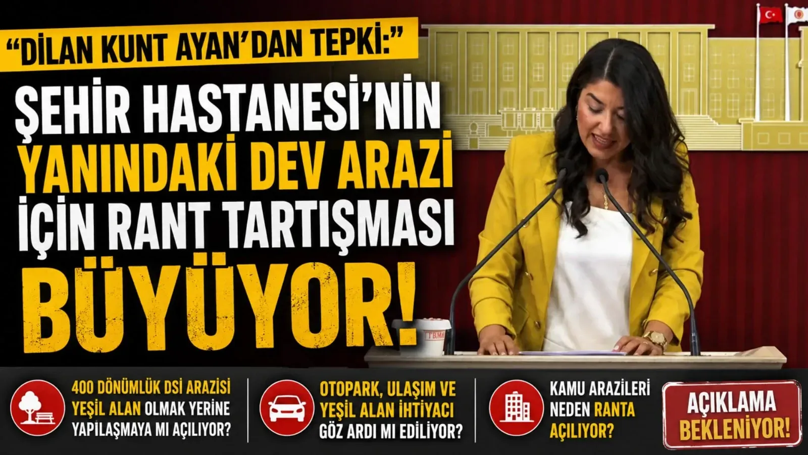 Şehir Hastanesi’nin Yanındaki Dev Arazi İçin Rant Tartışması Büyüyor