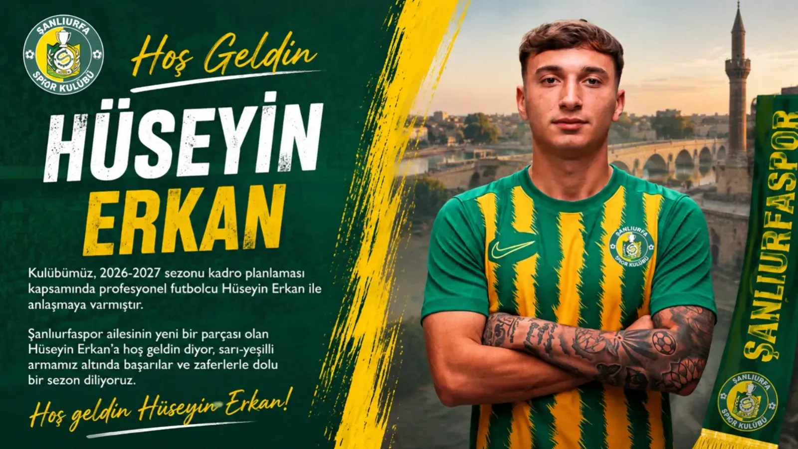 Suruçlu Hüseyin Erkan Resmen Şanlıurfaspor’da