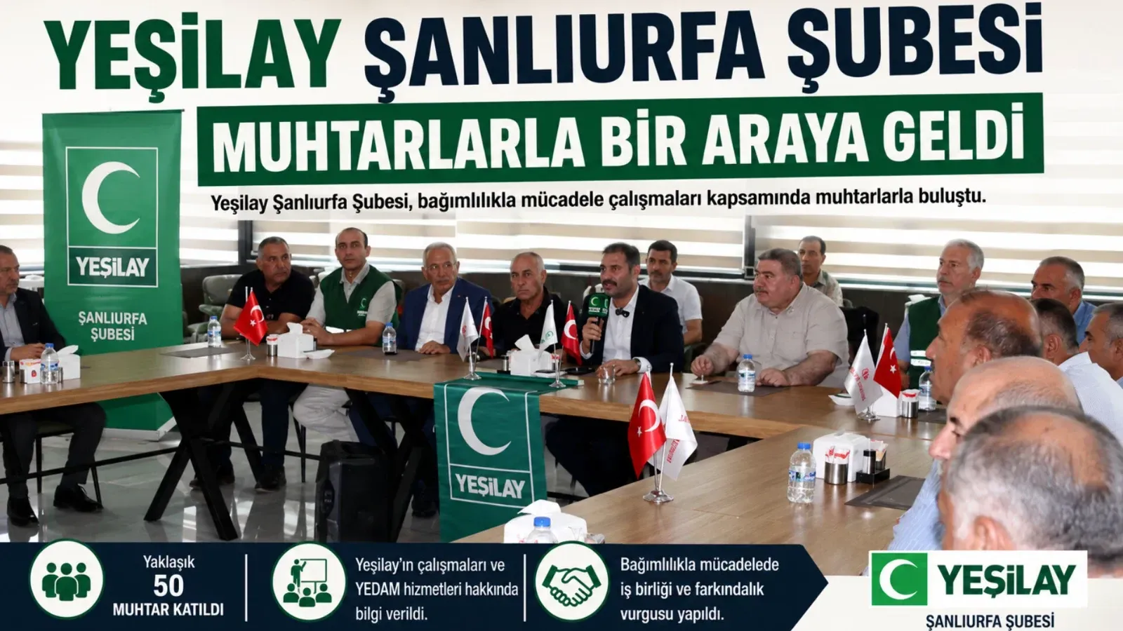 Yeşilay Şanlıurfa Şubesi Muhtarlarla Bir Araya Geldi