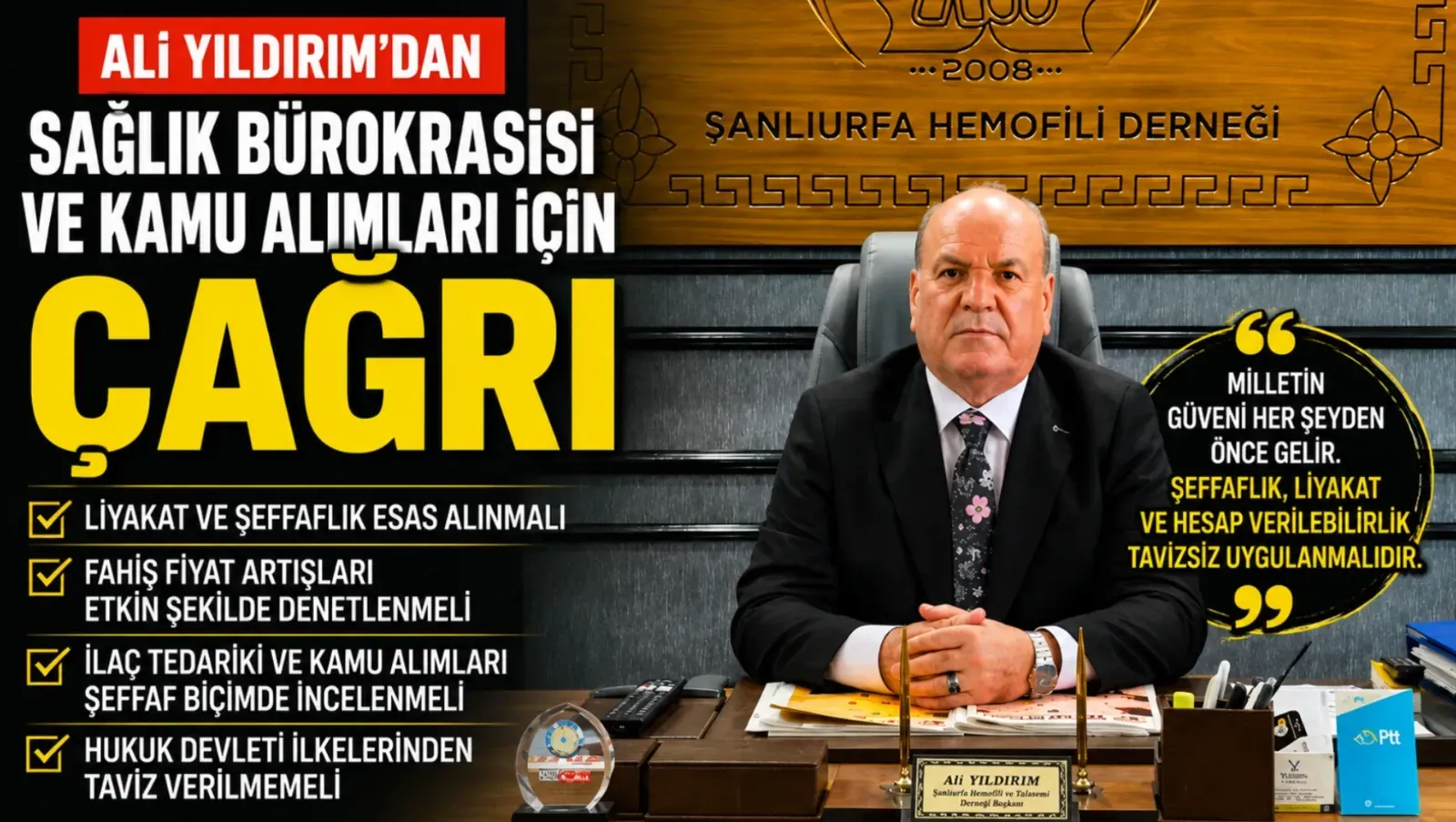 Ali Yıldırım’dan Sağlık Bürokrasisi ve Kamu Alımları İçin Çağrı