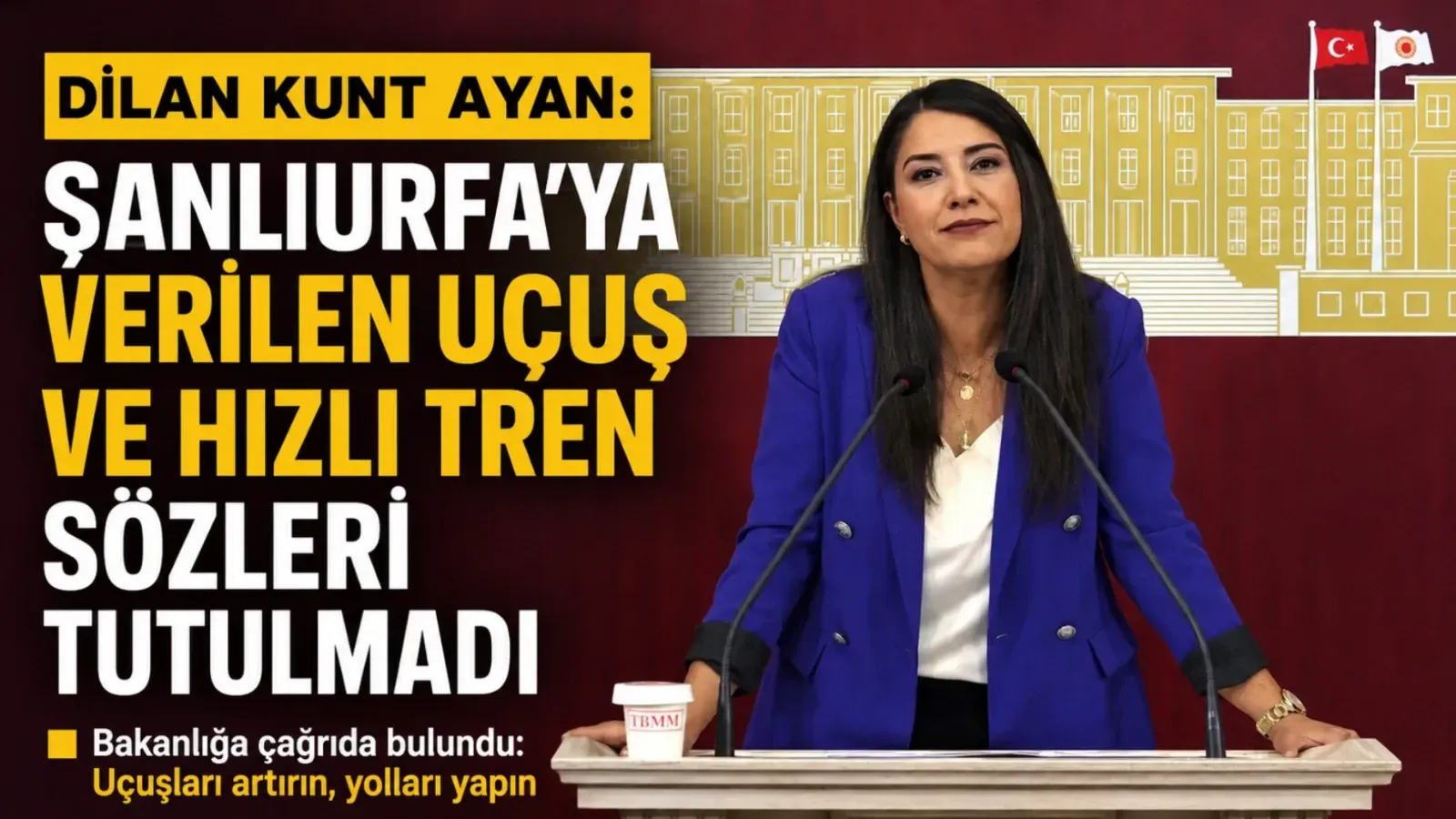 DEM Partili Ayan: “Şanlıurfa’ya Verilen Uçuş ve Hızlı Tren Sözleri Tutulmadı”