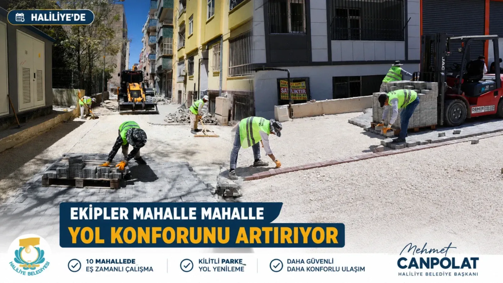 Haliliye Belediyesi’nden 10 Mahallede Yol Hamlesi