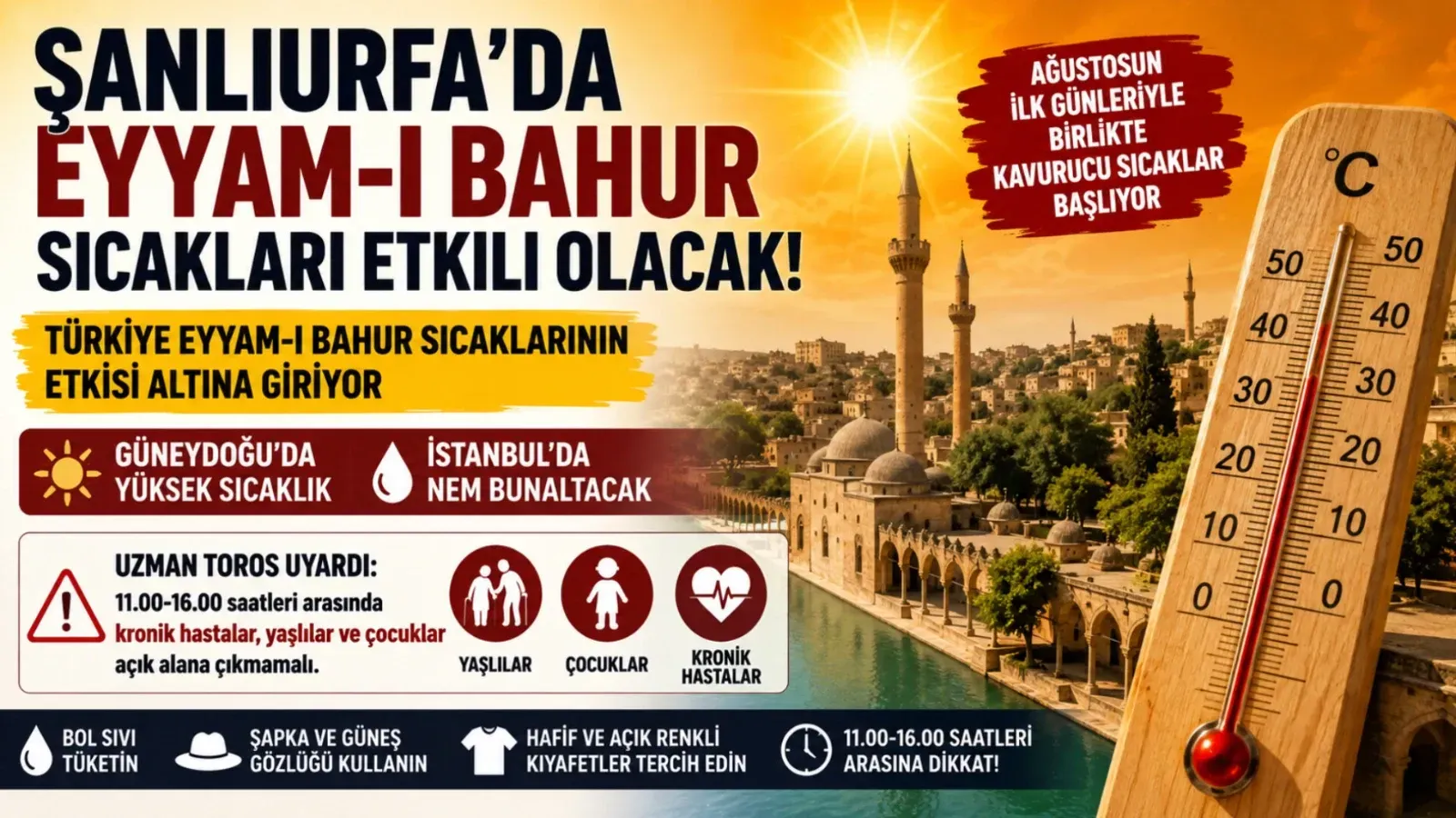 Şanlıurfa’da Eyyam-ı Bahur Alarmı! Kavurucu Sıcaklar Başlıyor, Uzmanlardan Kritik Uyarı