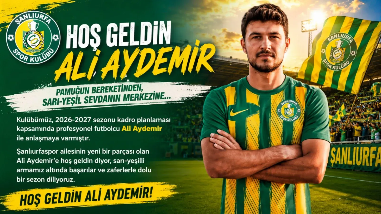 Şanlıurfaspor, Ali Aydemir’i Kadrosuna Kattı