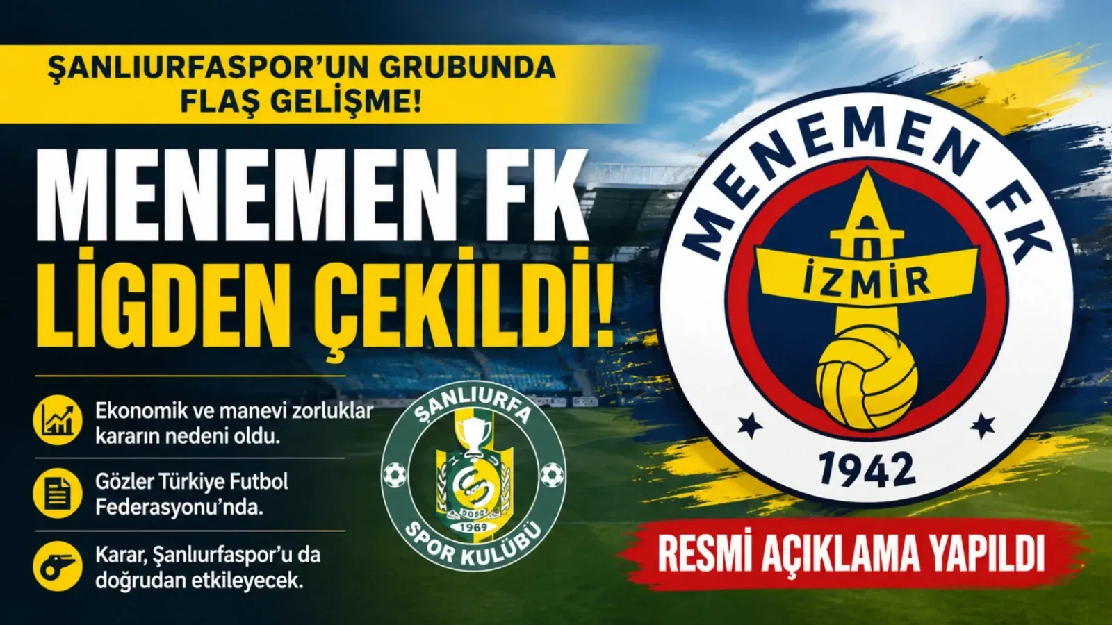 Şanlıurfaspor’un Grubunda Flaş Gelişme: O kulüp Ligden Çekilme Kararı Aldı