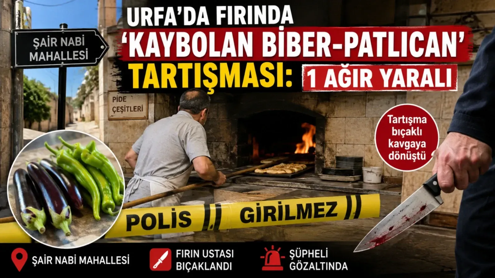 Urfa’da Fırında ‘Kaybolan Biber-Patlıcan’ Tartışması: 1 Ağır Yaralı l