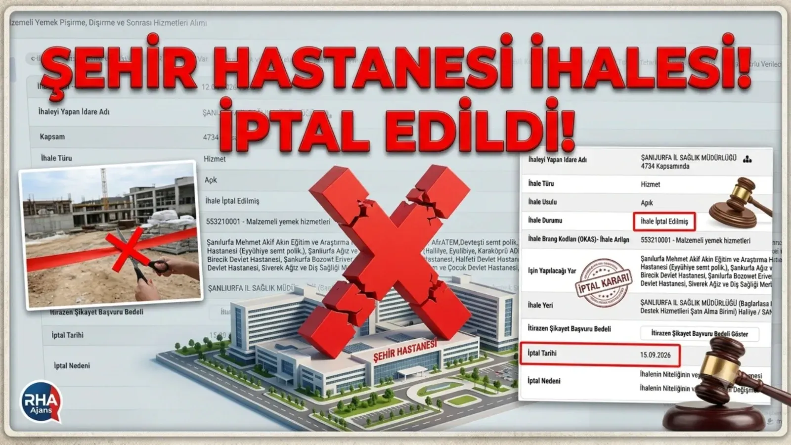 Şanlıurfa Şehir Hastanesi’nin Yemek İhalesi İptal Edildi