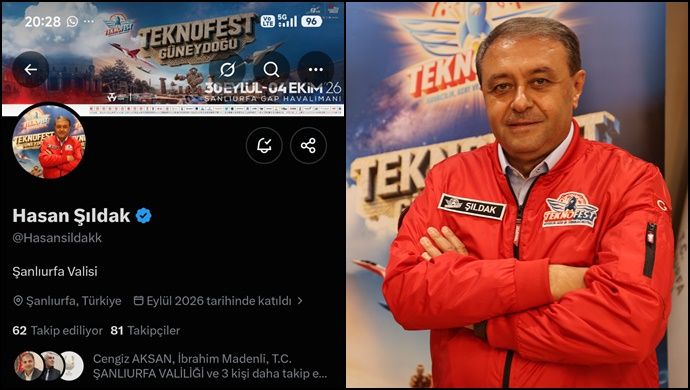 Şanlıurfa Valisi Şıldak’tan yeni X hesabı