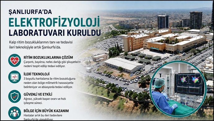 Şanlıurfa’da kalp ritim bozukluklarının tedavisi için elektrofizyoloji laboratuvarı kuruldu