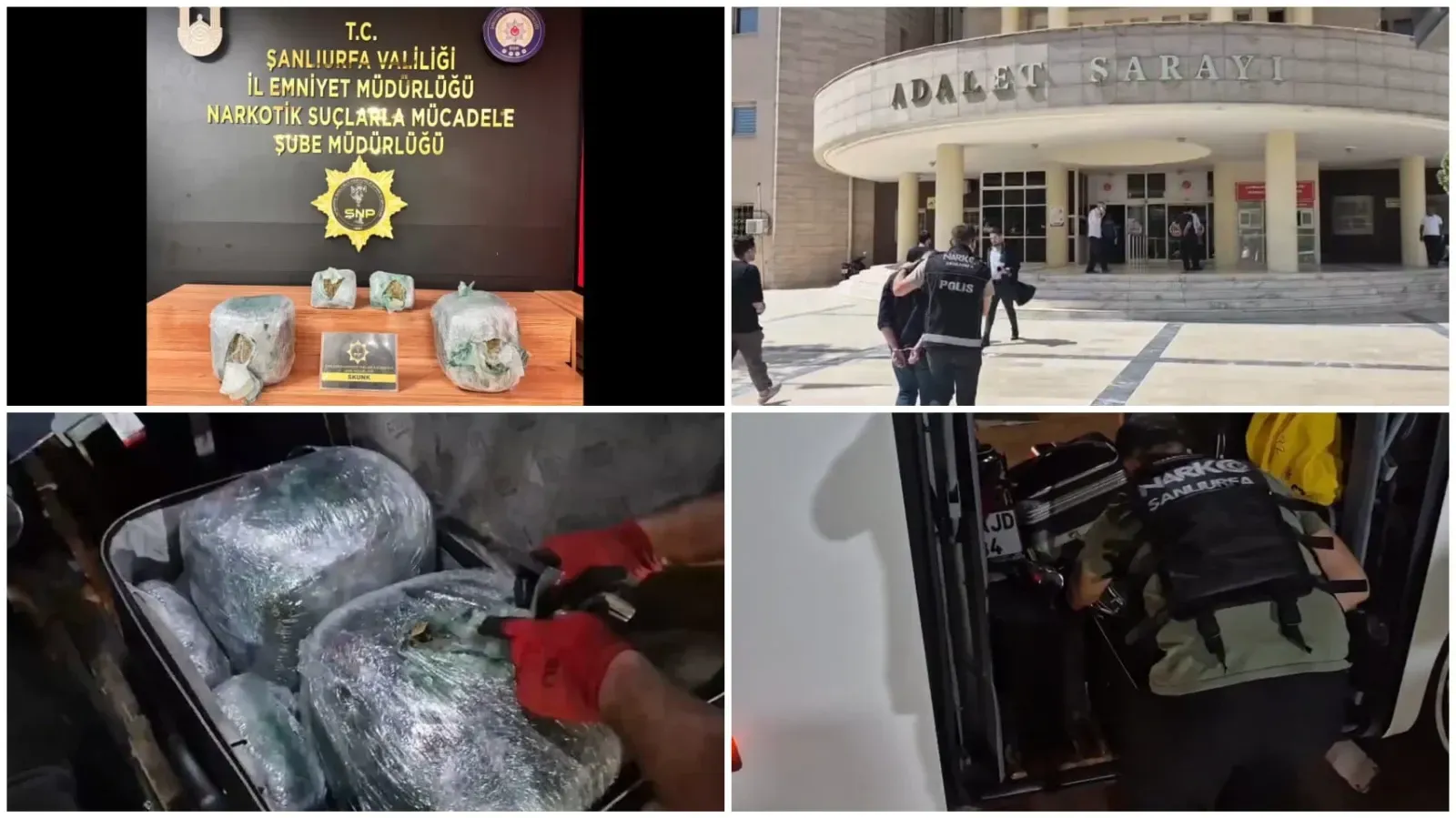 Şanlıurfa’da Otobüste 17 Kilo 300 Gram Skunk Ele Geçirildi: 1 Şüpheli Tutuklandı