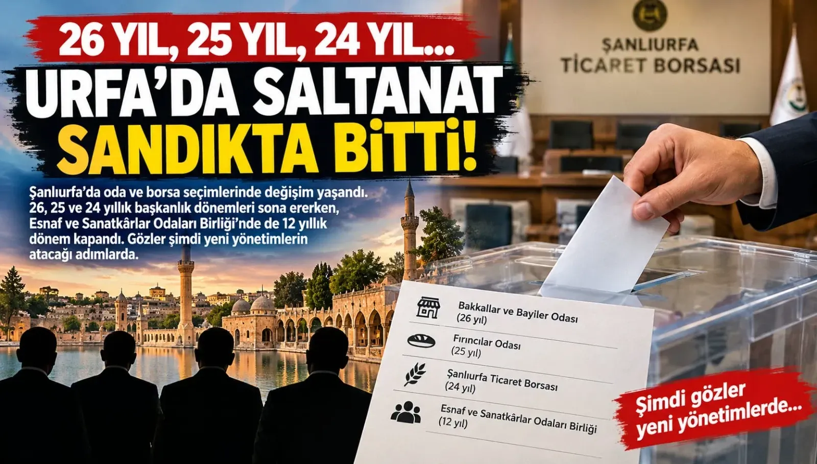 26 Yıl, 25 Yıl, 24 Yıl… Urfa’da Saltanat Sandıkta Bitti!
