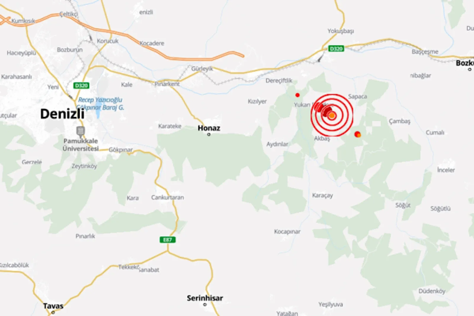 Denizli’de 4.0 büyüklüğünde deprem! Kandilli Rasathanesi duyurdu