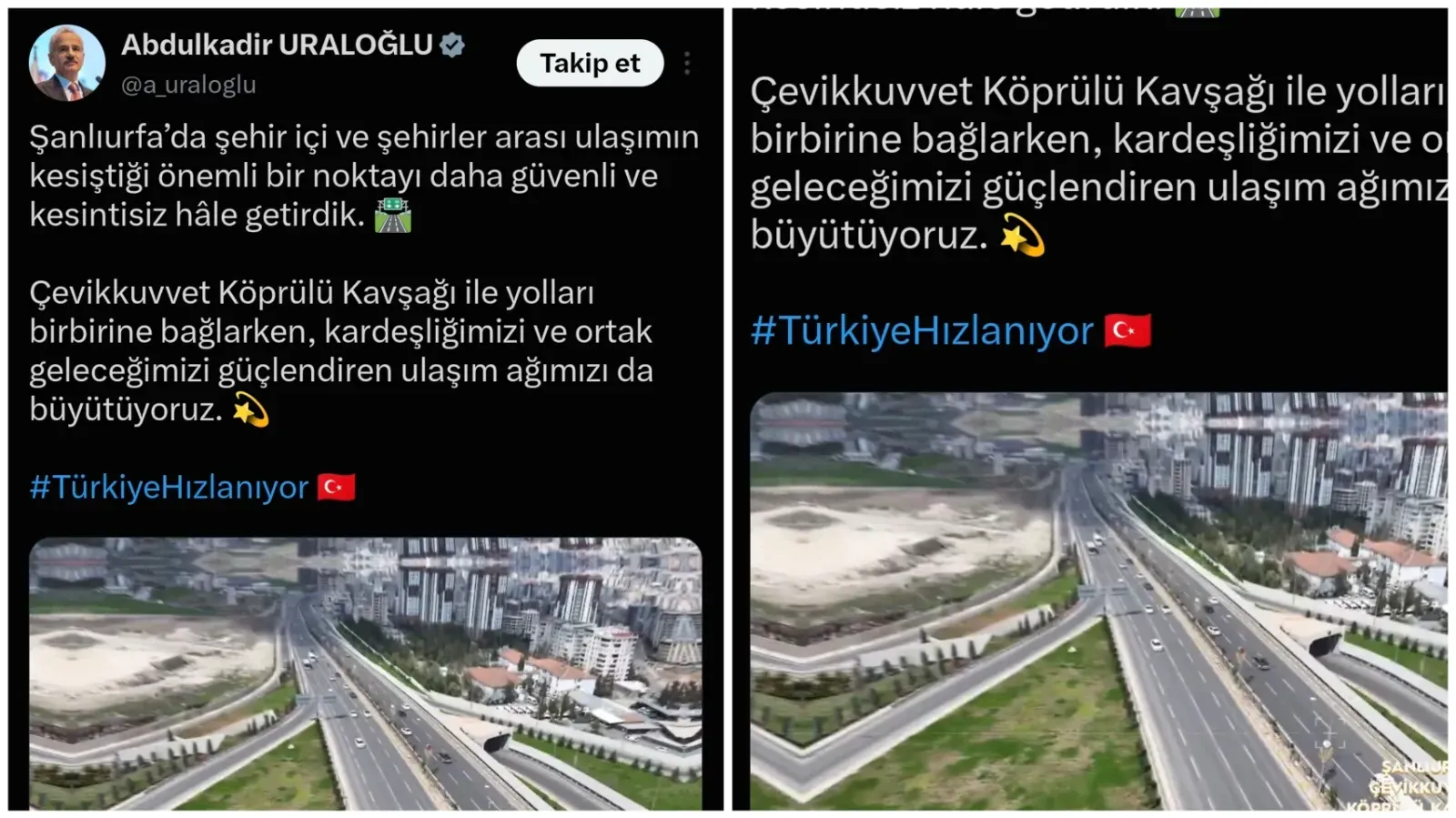 Şanlıurfa’da dikkat çeken paylaşım: 2021’de açılan kavşak yeniden gündemde