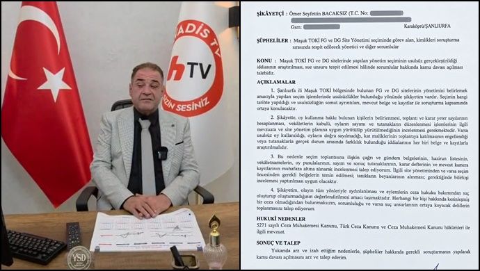 Şanlıurfa’da Maşuk TOKİ Sitelerinde Usulsüzlük İddiası: Savcılığa Suç Duyurusu