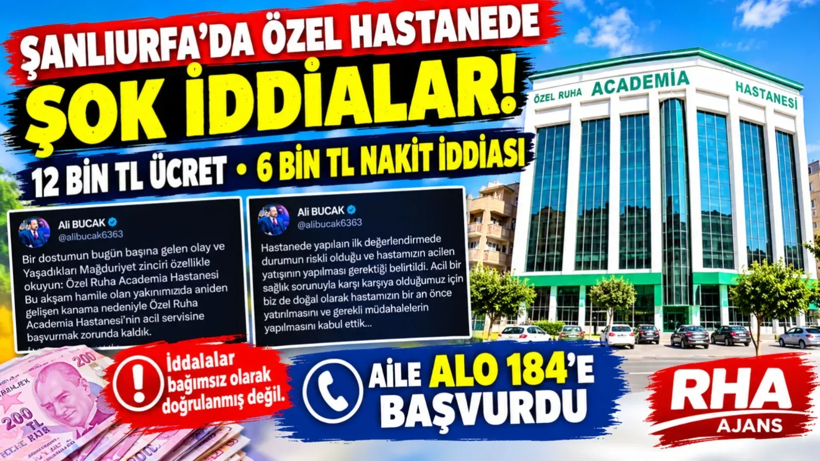 Şanlıurfa’da Özel Hastanede Şok İddialar: 12 Bin TL, Nakit Ödeme ve Evrak Krizi!